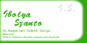 ibolya szanto business card
